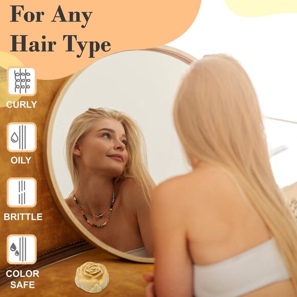 RICE WATER PROTEIN Conditioner Bar for Hair Growth and Strengthening - Picture 3 of 6